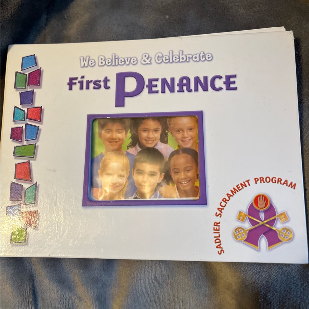 First Penance Coffee Table Book - White with Purple Accents